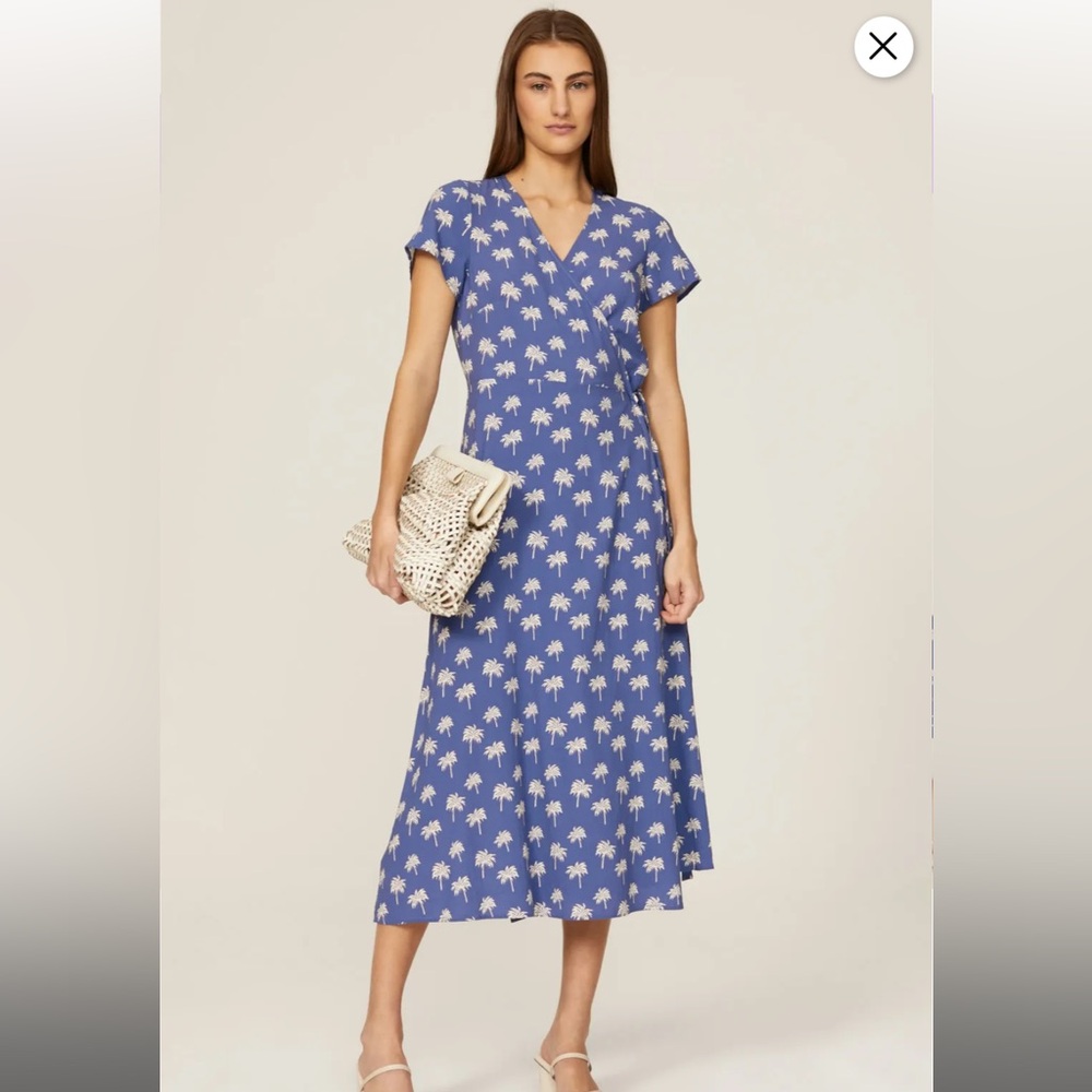 Emlyn Midi Wrap Dress, Palm Print, by Marine Layer